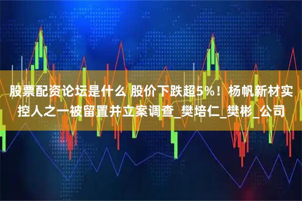 股票配资论坛是什么 股价下跌超5%！杨帆新材实控人之一被留置并立案调查_樊培仁_樊彬_公司